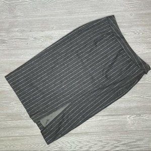 Doncaster Italian purple & grey pinstripe midi wool skirt size 4